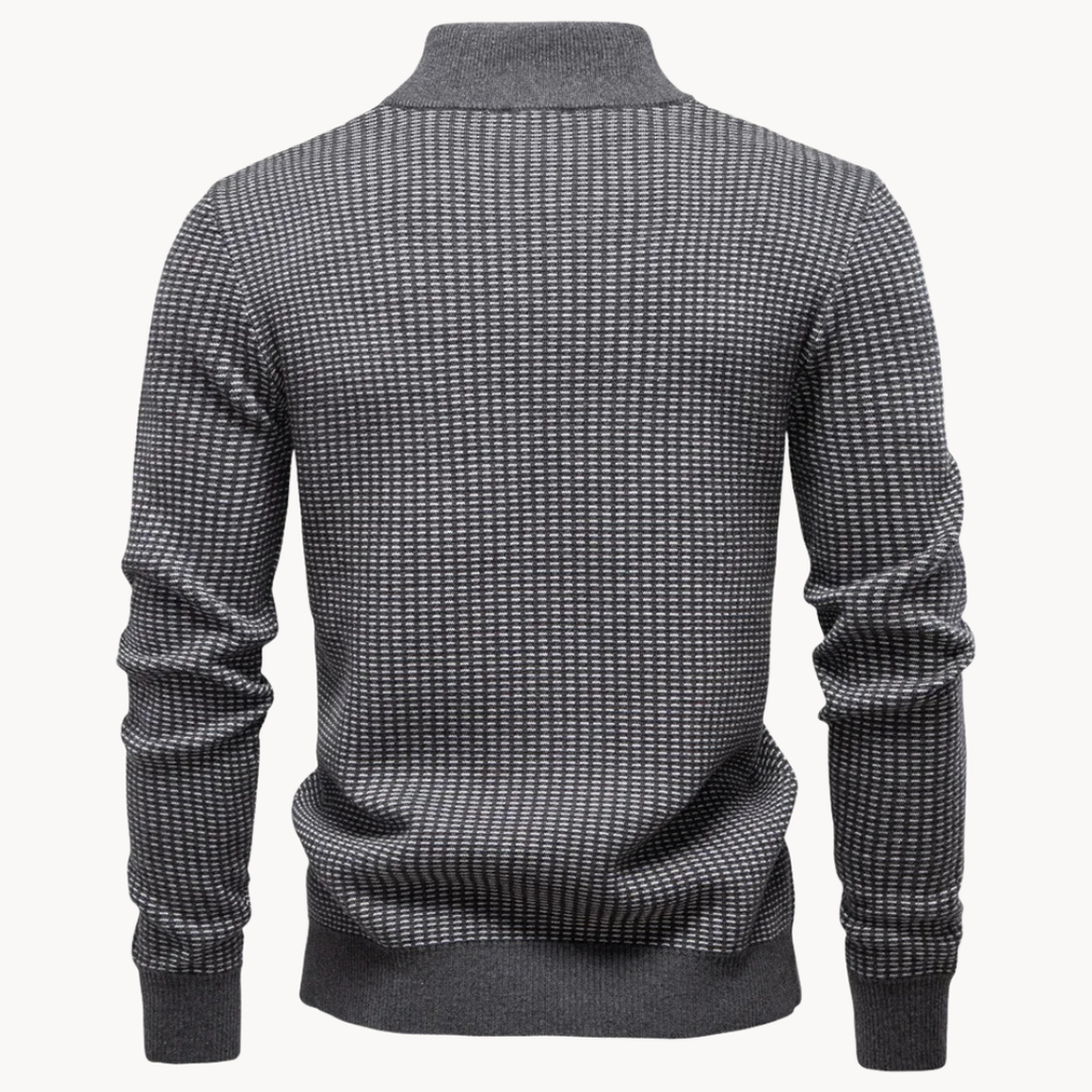 Men's Textured Quarter-Zip Jumper | Corbin