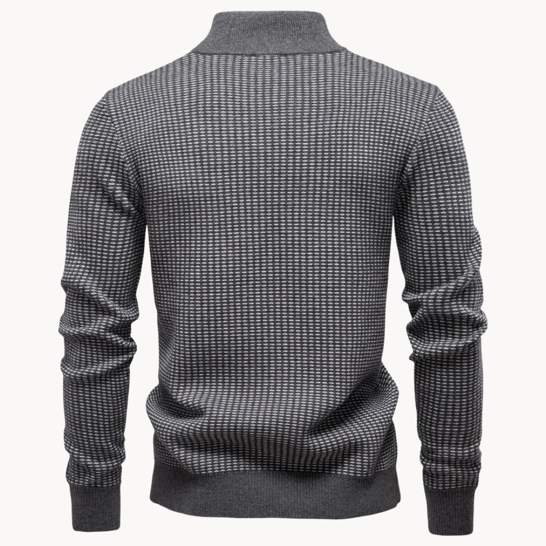 Men's Textured Quarter-Zip Jumper | Corbin