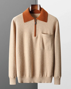 Men's Cashmere Zip Polo Shirt – Castelle