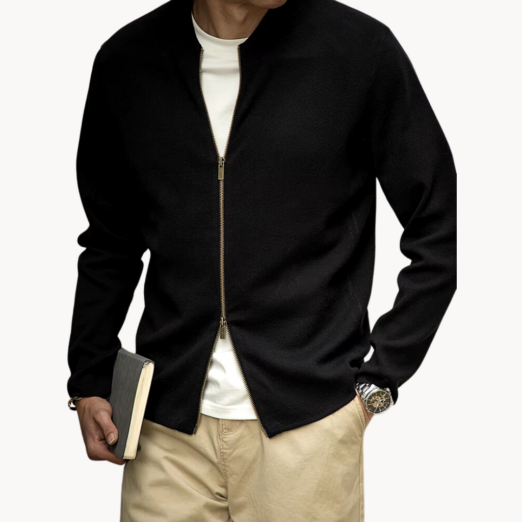 Men's Zip-Up Knit Jumper | Gennaro