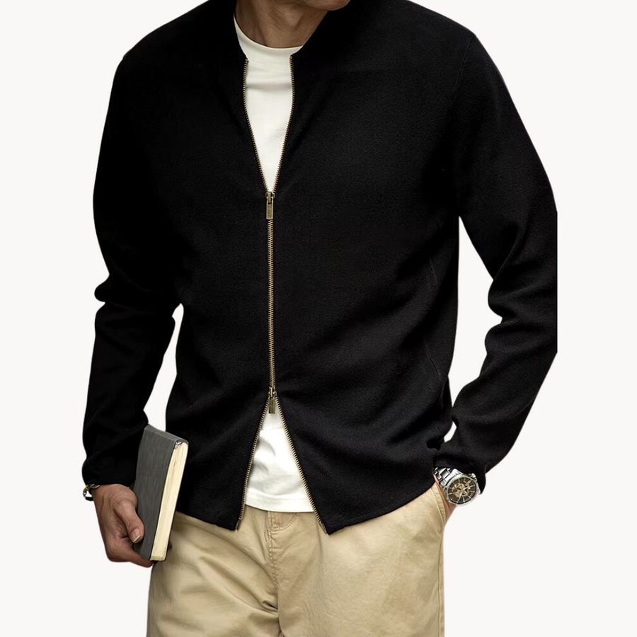 Men's Zip-Up Knit Jumper | Gennaro