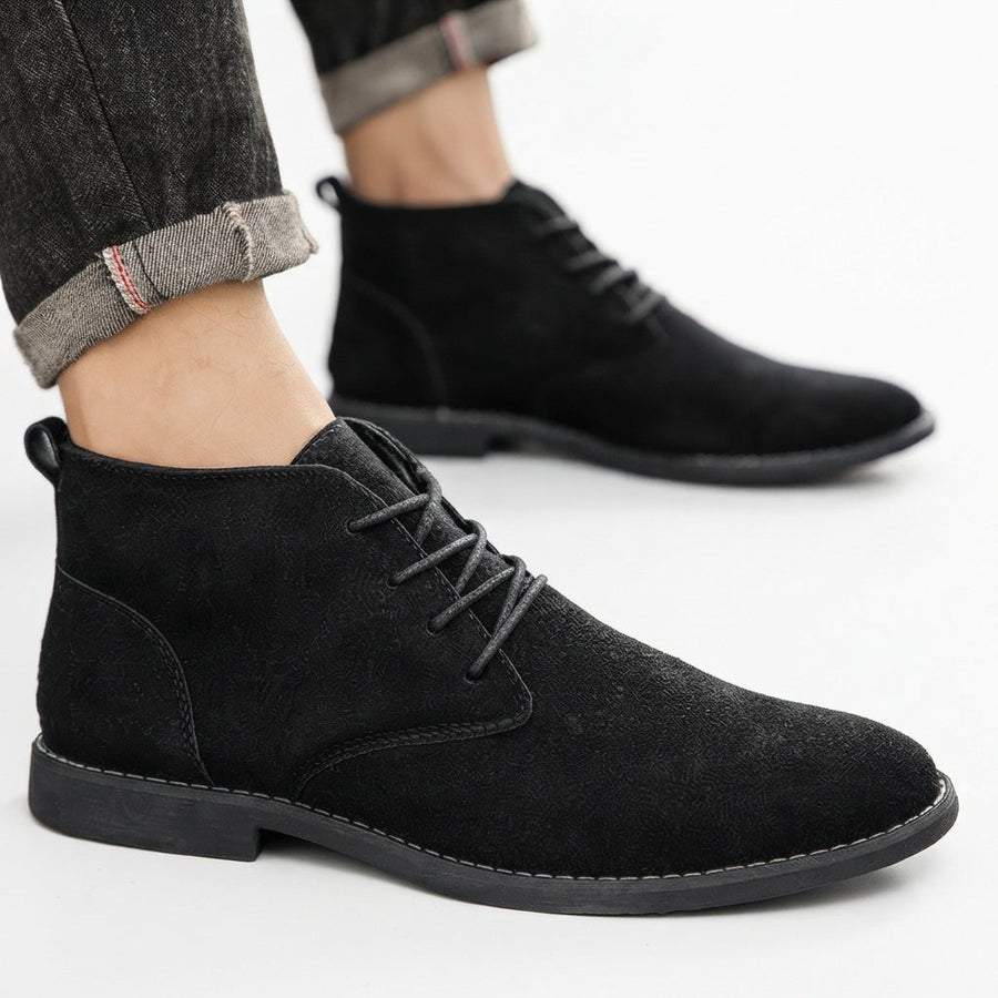 Men's Suede Chukka Boots with Lightweight Rubber Sole — view 4
