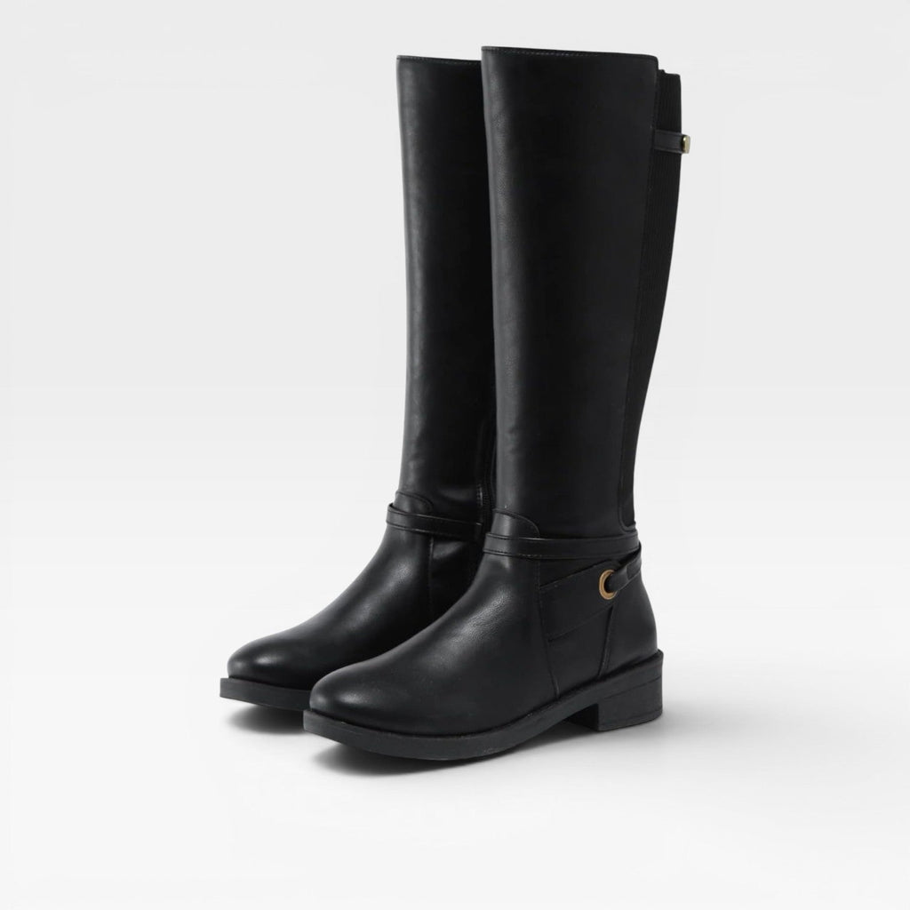 Women's Knee-High Boots with Elastic Panels — view 2