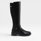 Women's Knee-High Boots with Elastic Panels