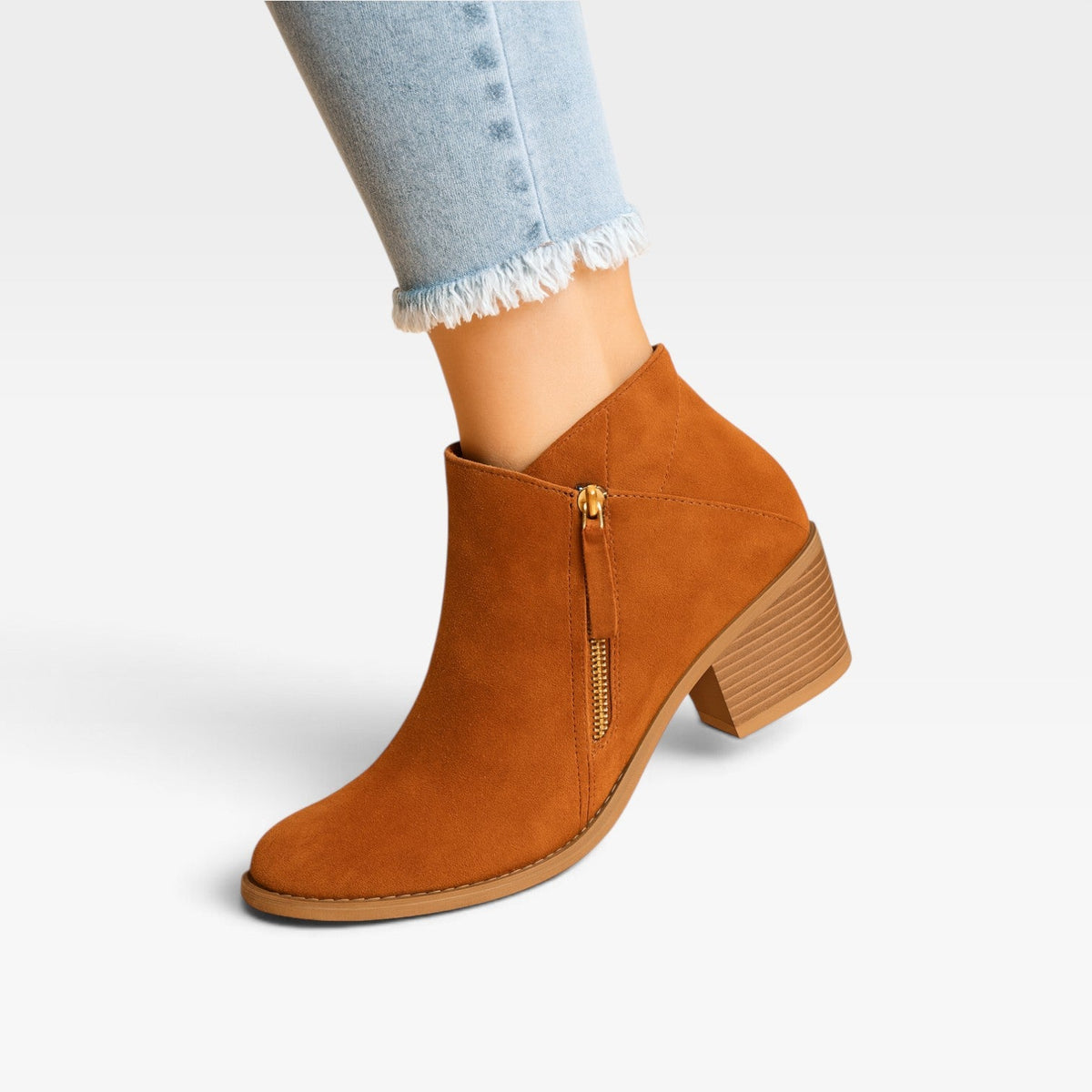 Women's Suede Ankle Boots with Orthopaedic Insole — view 9