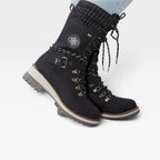 Women's Lace-Up Winter Boots with Knitted Cuff — view 4