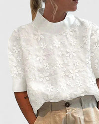 Sonelita™ | Elegant Blouse with Stand Collar