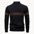 Men's Striped Quarter-Zip Jumper | Durham