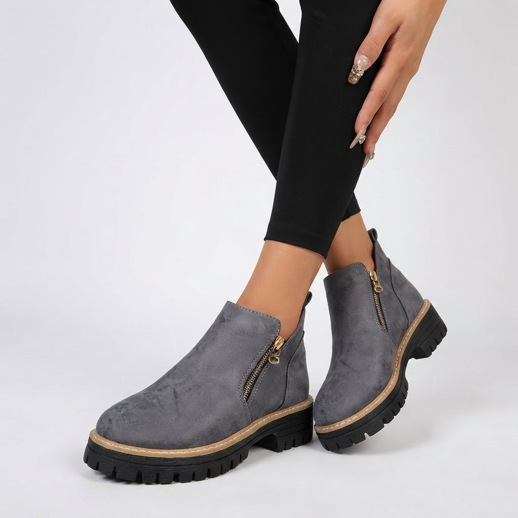 Women's Orthopaedic Wedge Ankle Boots with Side Zip — view 5