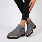 Women's Orthopaedic Wedge Ankle Boots with Side Zip — view 5