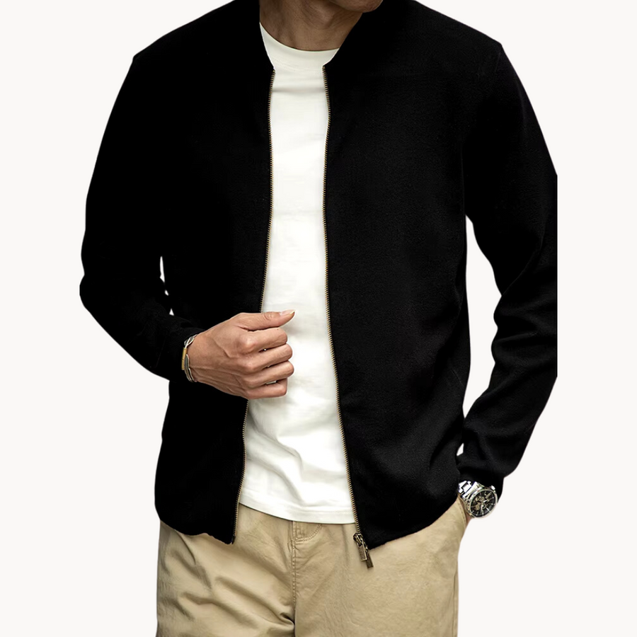 Men's Zip-Up Knit Jumper | Gennaro