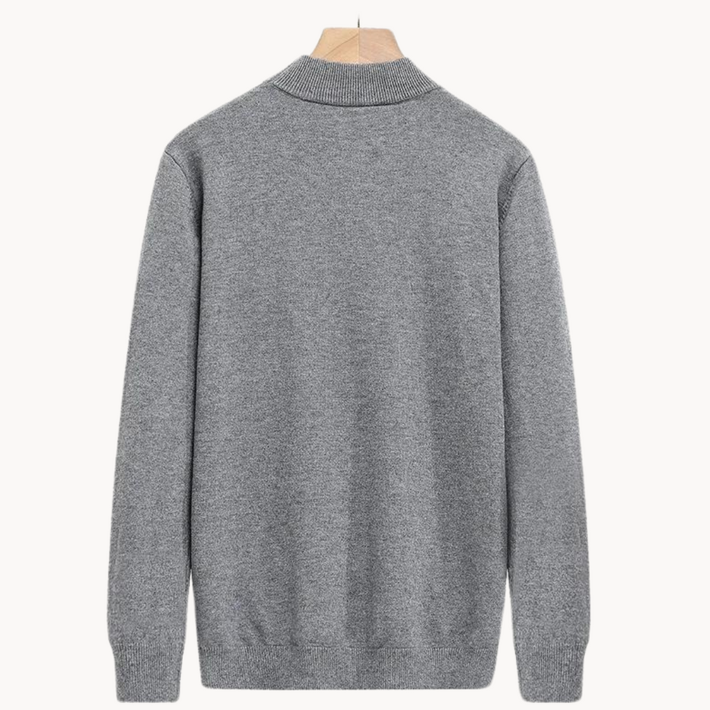 Men's Textured Pique Jumper | Chalk