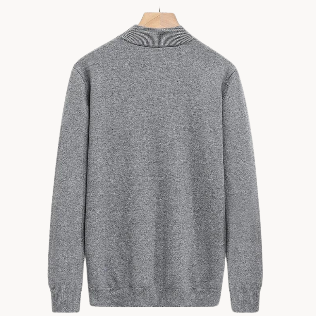 Men's Textured Pique Jumper | Chalk