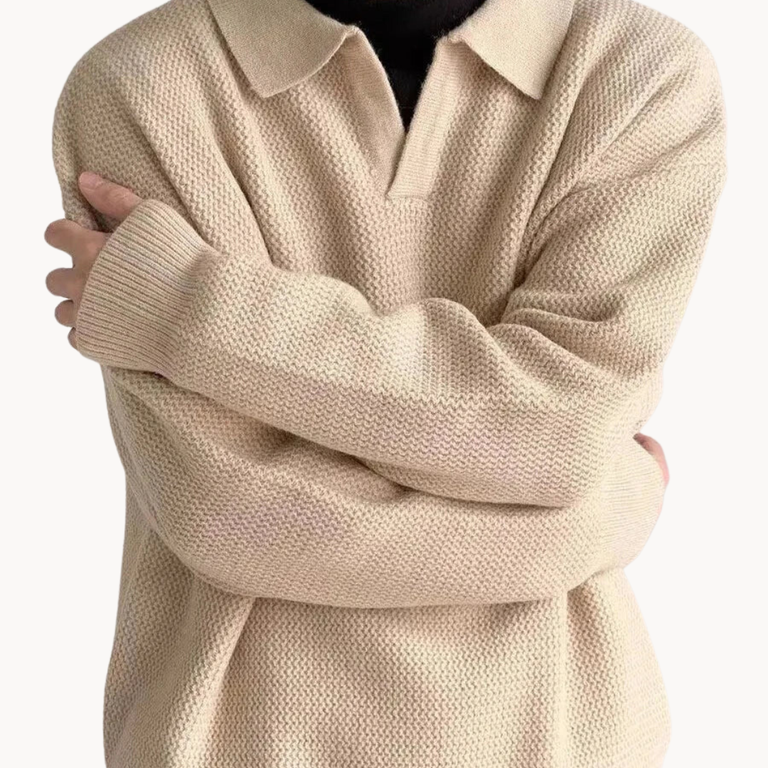 Men's Polo Jumper | Morning Fog