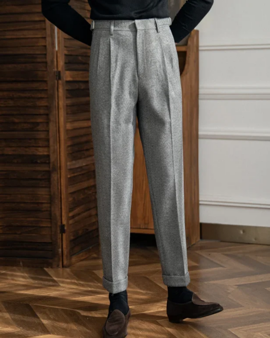 Men's Textured Trousers | Brenlow