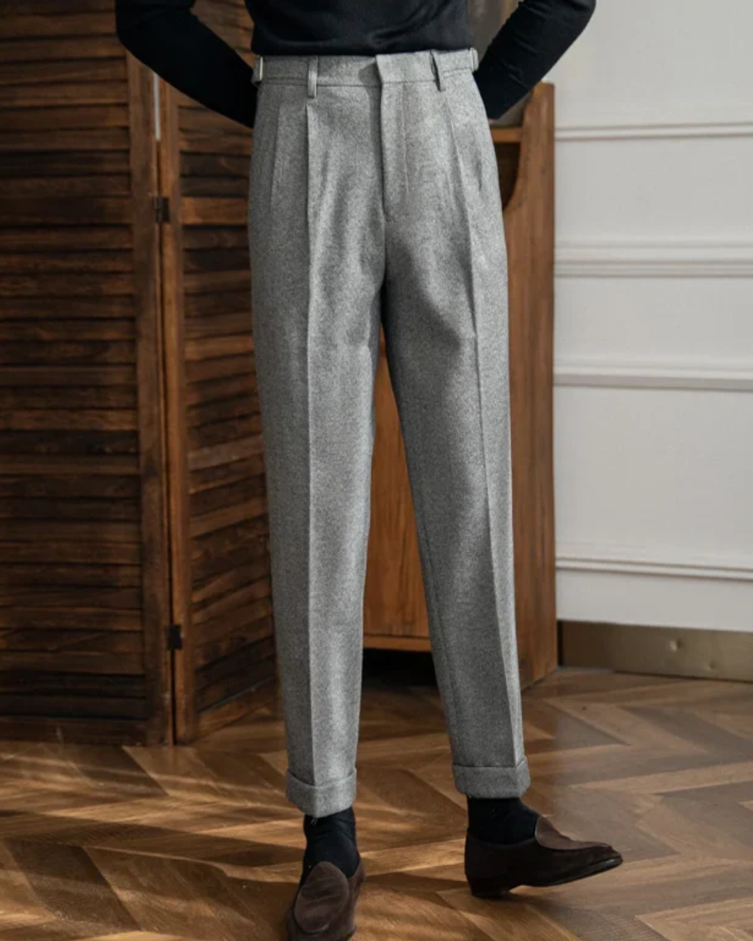 Men's Textured Trousers | Brenlow