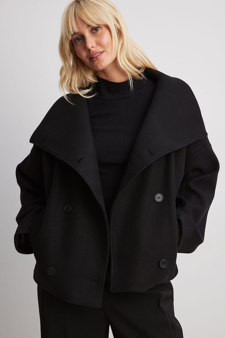Women's Double-Breasted Boxy High Collar Coat | Salcombe