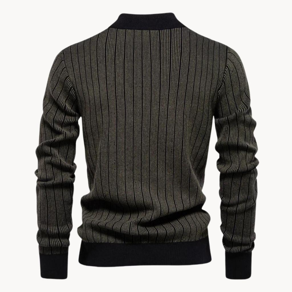 Men's Striped Cotton Jumper | Navigator