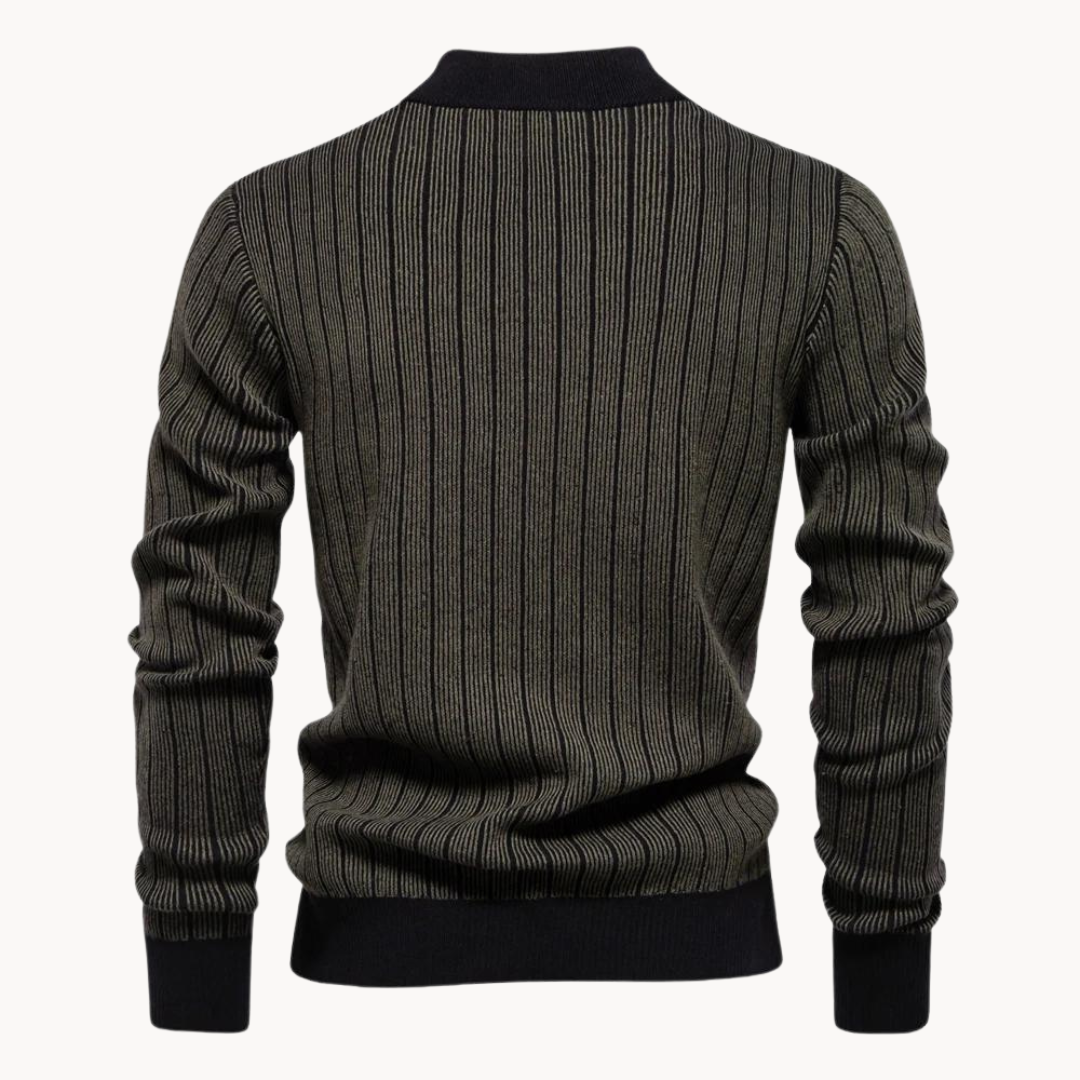 Men's Striped Cotton Jumper | Navigator