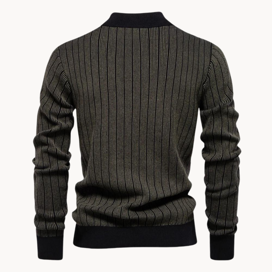 Men's Striped Cotton Jumper | Navigator