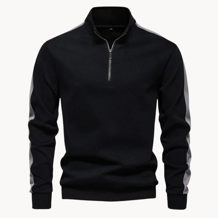 Men's Quarter-Zip Mock Neck Jumper | Bruno