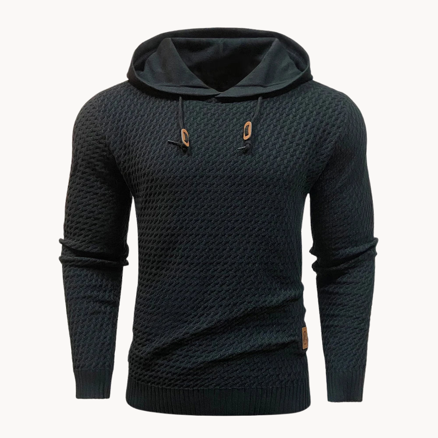 Men's Textured Knit Hoodie | Vantage