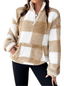 Hillie™ – Casual Plaid Half Zip Pullover