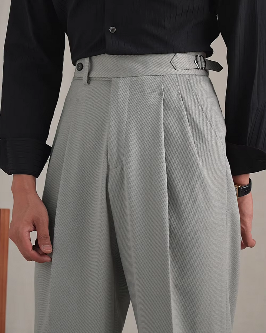 Men's Pleated Gurkha Trousers | Fabio