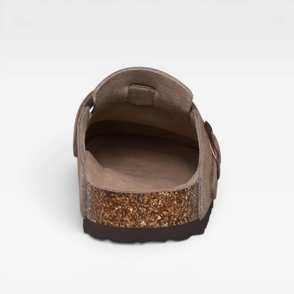 Women's Suede Clogs with Cork Sole — view 5
