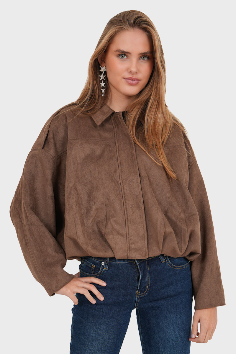 Women's Oversized Bomber Jacket | Luccombe