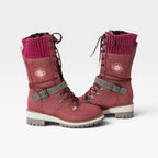 Women's Lace-Up Winter Boots with Knitted Cuff — view 16