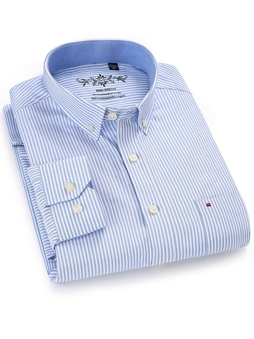 Men's cotton-blend Oxford long-sleeve shirt