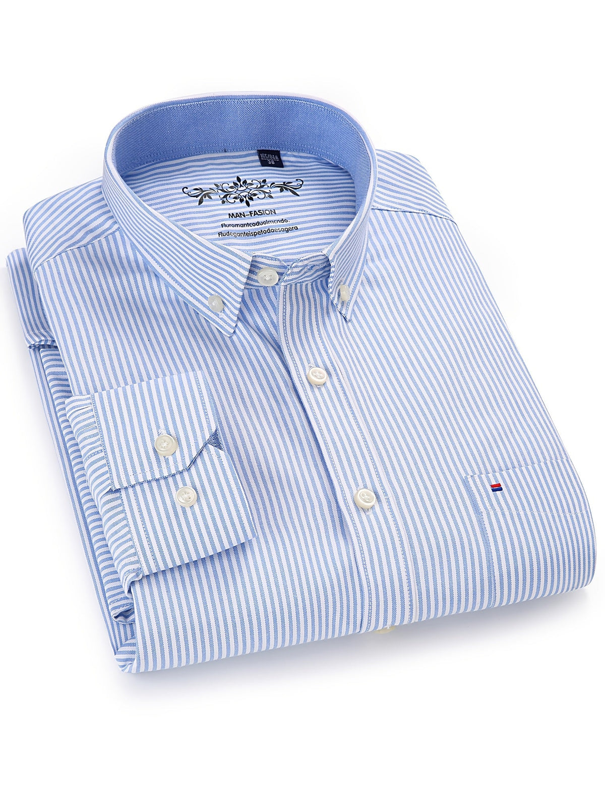 Men's cotton-blend Oxford long-sleeve shirt