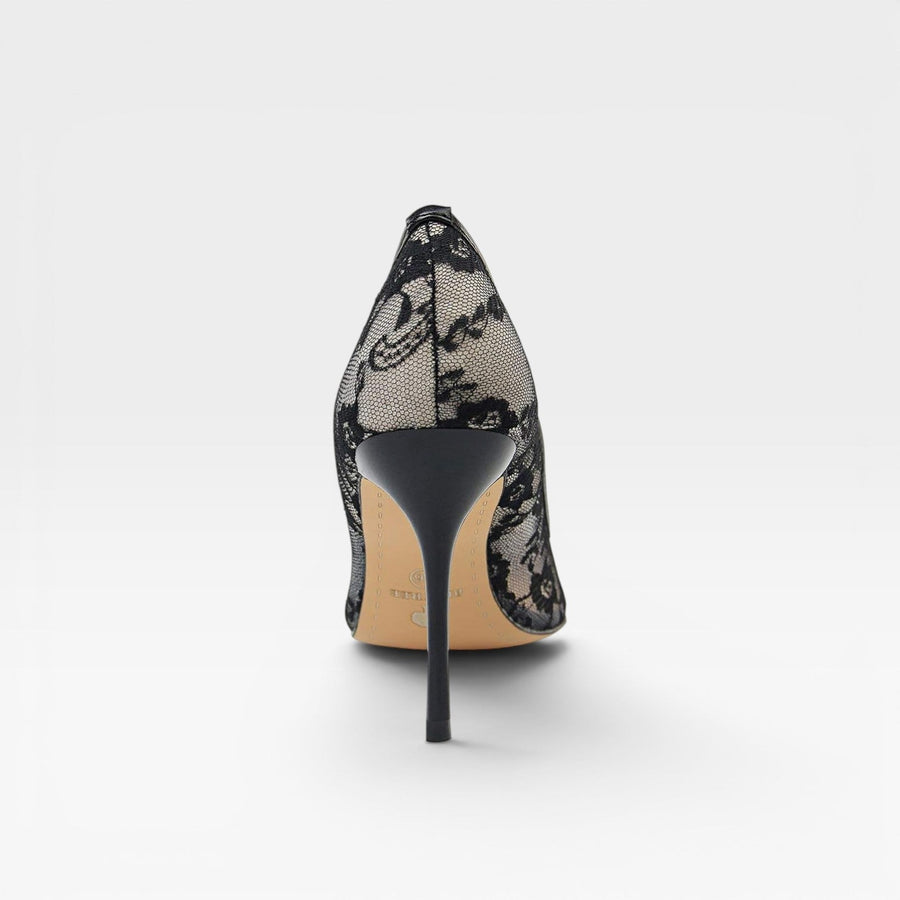Women's Floral Lace Mesh Stiletto Heels — view 2