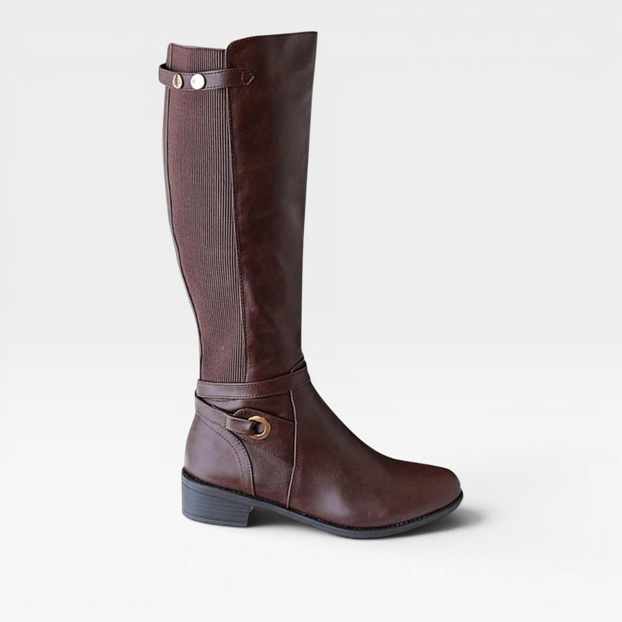 Women's Knee-High Boots with Elastic Panels — view 5