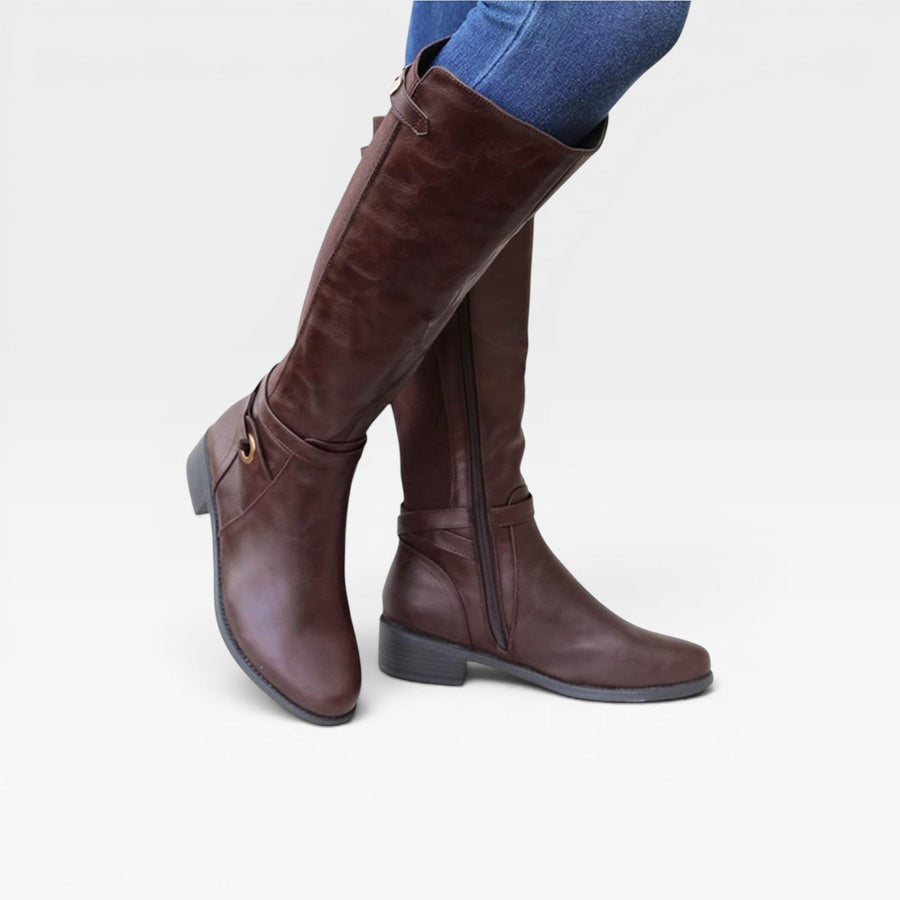 Women's Knee-High Boots with Elastic Panels — view 6