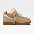 Women's Chunky Suede Trainers with Sheepskin Lining — view 7