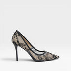 Women's Floral Lace Mesh Stiletto Heels
