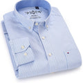Men's cotton-blend Oxford long-sleeve shirt