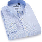 Men's cotton-blend Oxford long-sleeve shirt