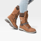 Women's Lace-Up Winter Boots with Knitted Cuff — view 9