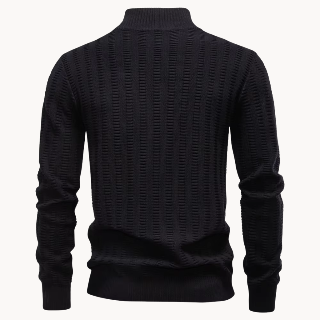 Men's Ribbed Quarter-Zip Jumper | Barrett