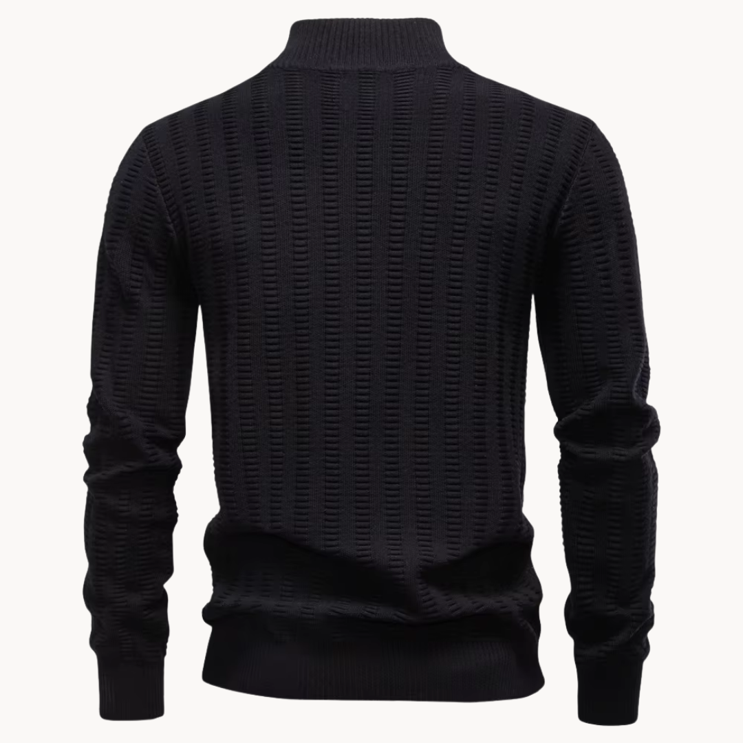 Men's Ribbed Quarter-Zip Jumper | Barrett