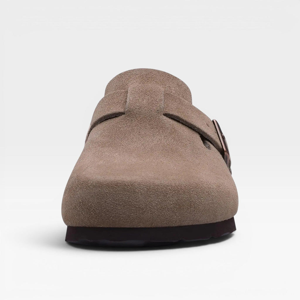 Women's Suede Clogs with Cork Sole — view 4