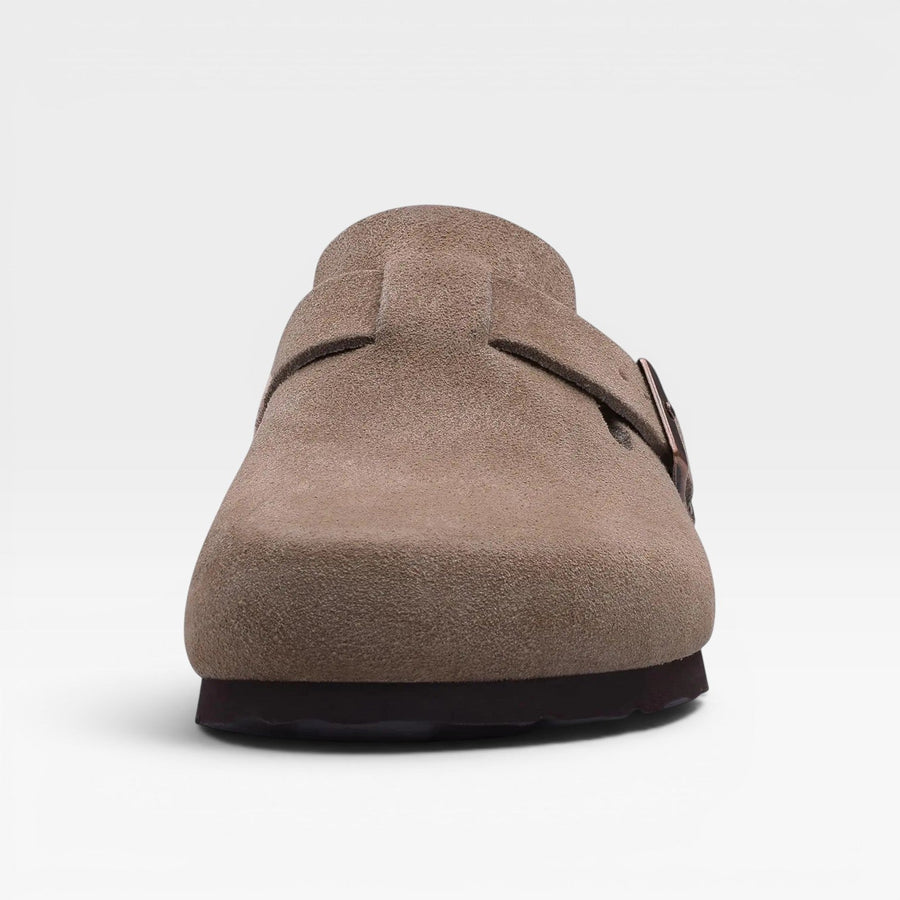 Women's Suede Clogs with Cork Sole — view 4