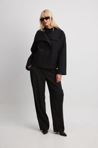Manteau boxy à col montant croisé pour femme | Salcombe