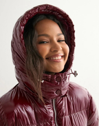Dámská zkrácená lesklá prošívaná bunda | Lympstone