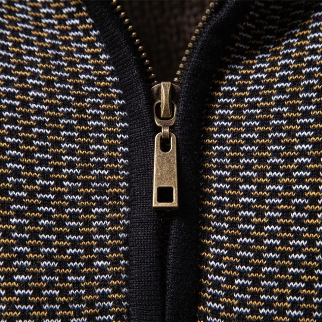 Men's Textured Quarter-Zip Jumper | Corbin