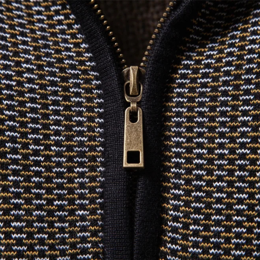 Men's Textured Quarter-Zip Jumper | Corbin