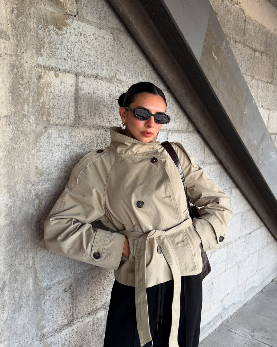 Trench-coat court à ceinture pour femme | Selworthy